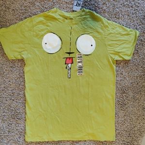 Hot Topic Invader Zim Gir Zipper Face T-shirt